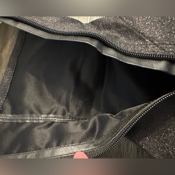 Lemonade Platform Black Matte Sparkly Boots - Size 10 - Picture 12 of 16